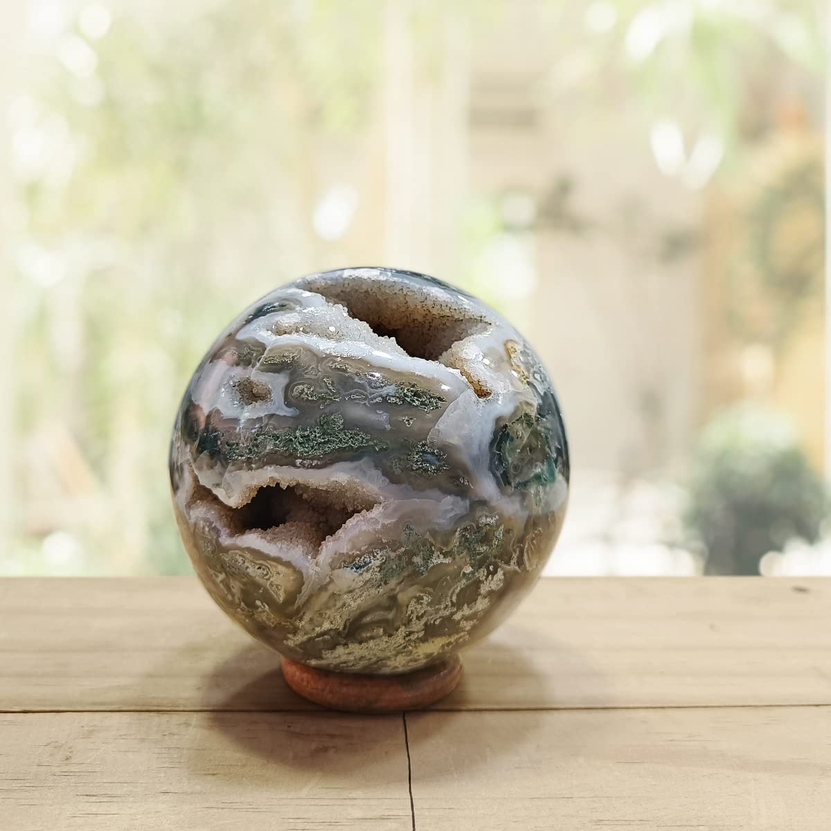 Amazon.co.jp: 天然水晶の原石 グリーンモスアゲートクリスタル