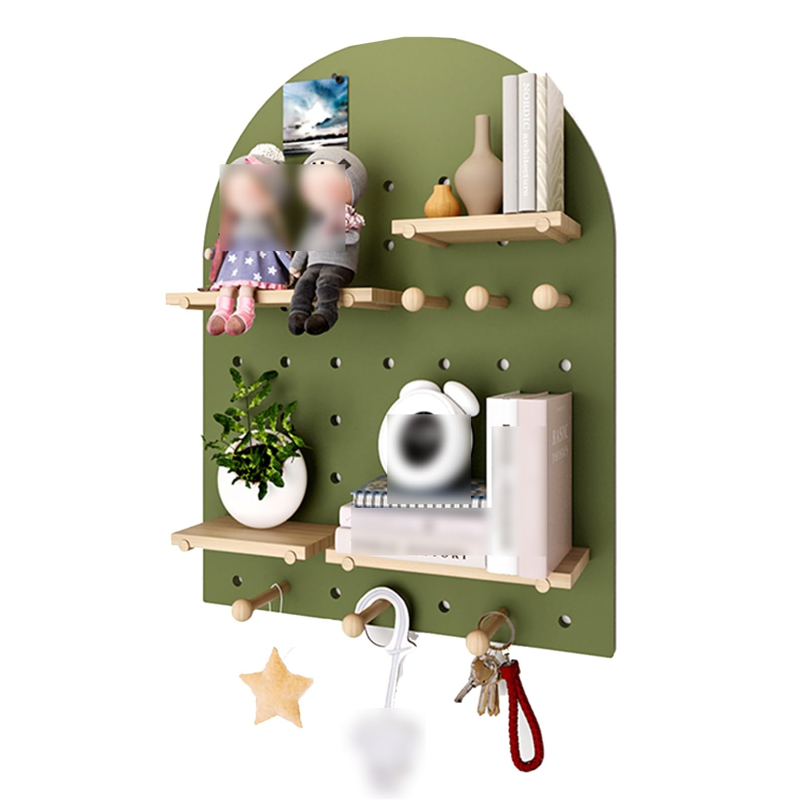 Kit organizador de pared de tablero perforado, paneles de almacenamiento de madera para oficina en casa, cocina, garaje, taller, almacenamiento de herramientas versátil y solución de ordenado de
