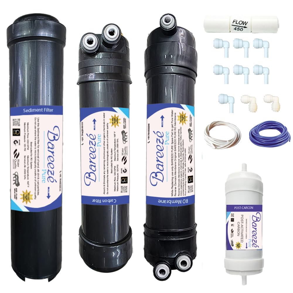 Bareeze Pure Service Filter Kit Compatible with Aquasure Shield RO + UV + MP + MTDS Water Purifier-image-38