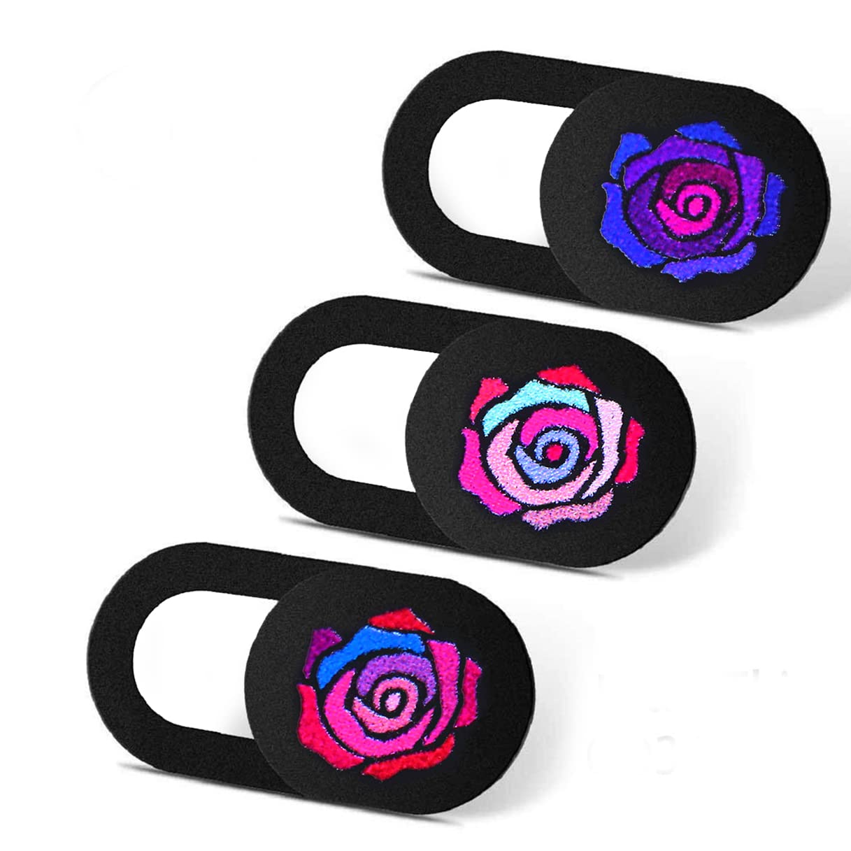 IMNEXT2U Webcam Cover Slide 3 Packs Ultra-Thin Camera Covers for Computer Laptop Desktop Smartphone to Protect Your Privacy and Security, Rose Black-image-44