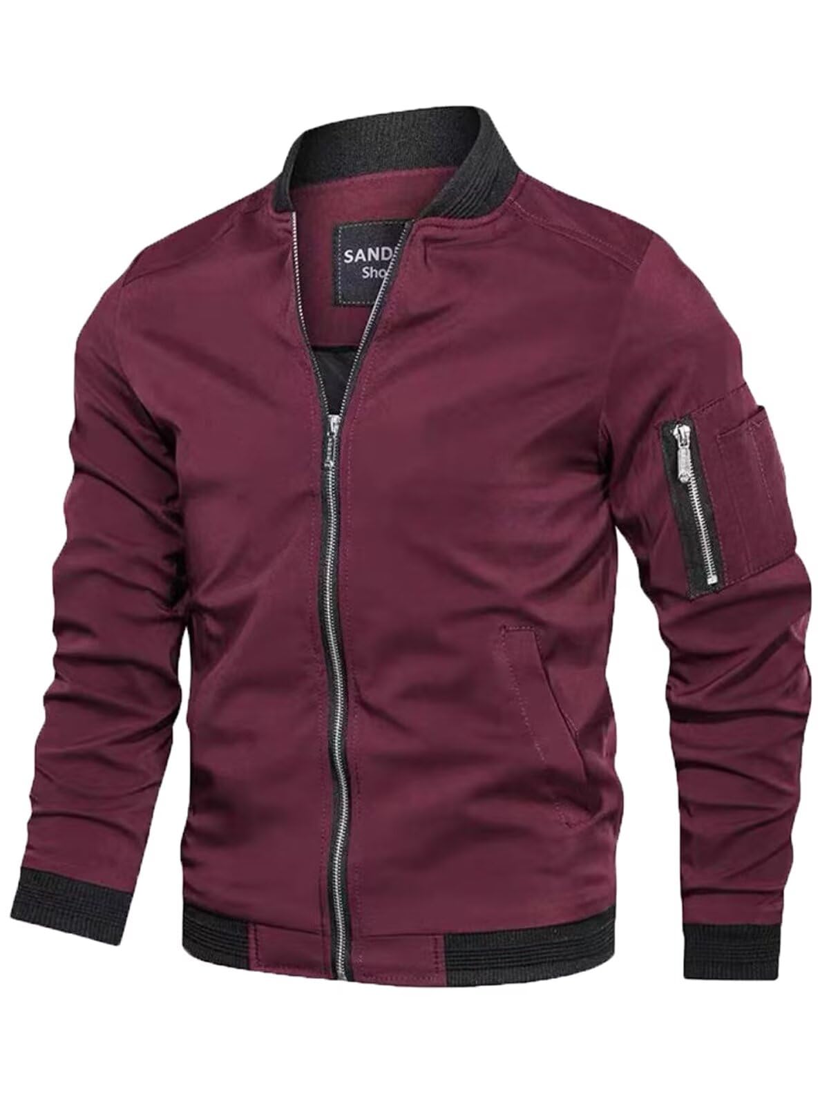 Jinsha Homme ExtéRieur Printemps-Automne Casual Classique Veste-Jacket Mode Pilote Bomber Léger Coupe - Vent Mince Cargo Veste De Baseball ete Blouson Polyester Softshell Veste Sport Veste Homme