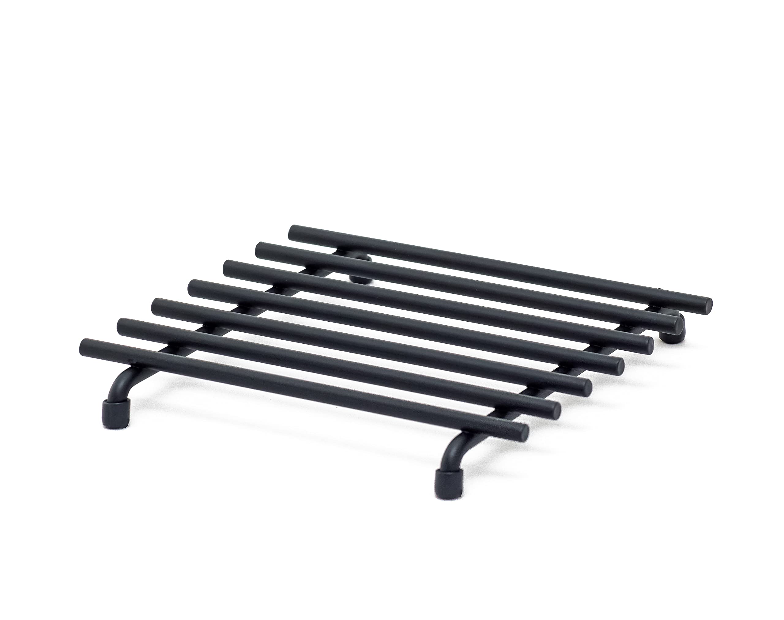Simplywire Dessous De Plat Carré Noir - Résistant à La Chaleur, Protection Plan De Travail Cuisine, Pieds Antidérapants