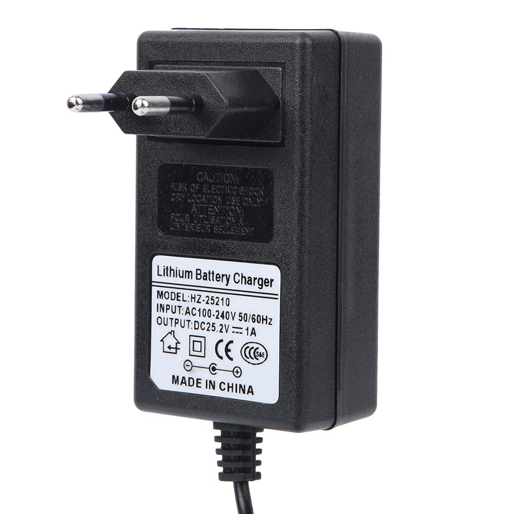 Adapter ładowarki do Masażu, Przenośny Plastikowy Adapter do Pistoletu do Masażu 100-240 V Adapter ładowarki do Masażu Profesjonalny Sprzęt do Masażu Wyposażenie(Norma europejska 25,2 V)