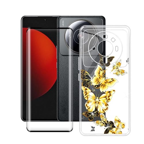 DJUNJUN Silicona Funda+Cristal Templado para Xiaomi 12S Ultra 5G/2203121C(6.73"),Carcasa Suave Anti-rasguños Case Cover TPU Prueba de Golpes Bumper para Xiaomi 12S Ultra 5G/2203121C-WMA65 Cover