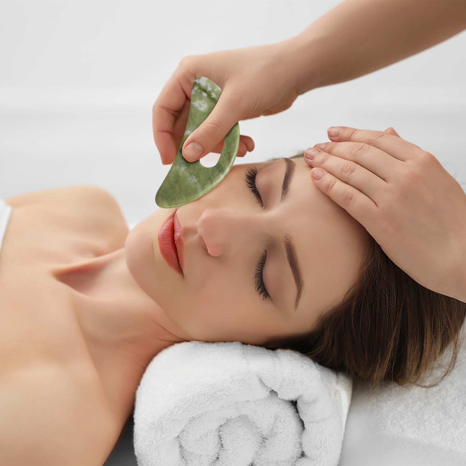 MAGICLULU 5 Piezas Tabla de raspar de jade tratamiento facial masaje facial gua sha electrico herramienta facial gua sha masajeadores faciales masajeador facial masajeador muscular Xiuyu