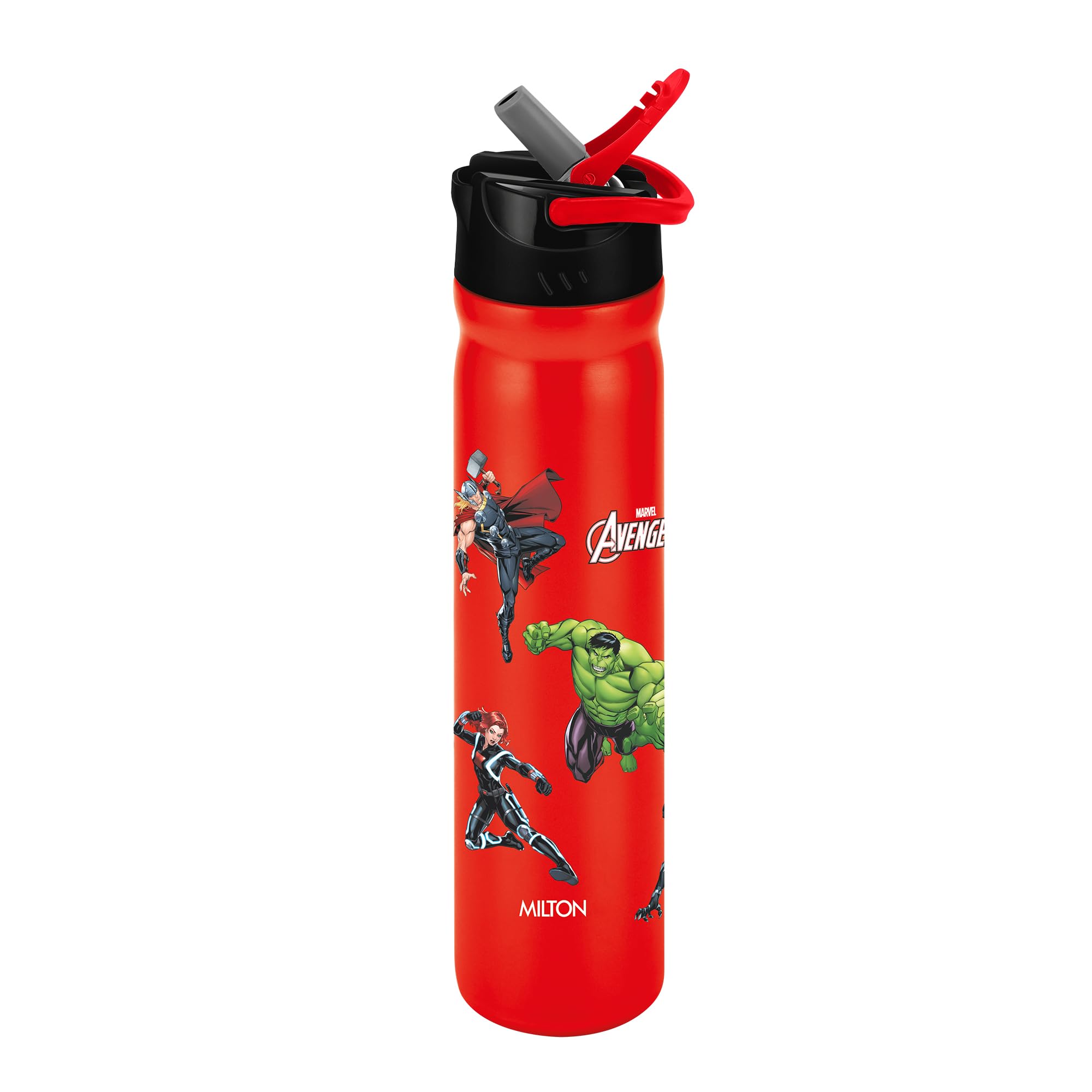 MILTON Marvel Max 800 Sipper Stainless Steel 700 ml Water Bottle I ISI Certified I Leak Proof - Light Weight I 1 Year Warranty I Sturdy Handle I Easy Grip, Red-image-27
