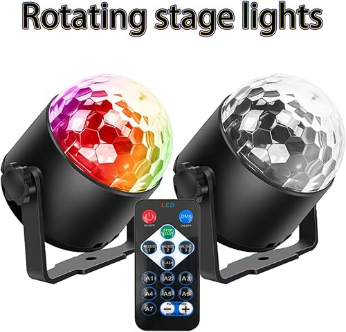 Miniatura 3 de Luces de fiesta, luz de discoteca, 7 colores con control remoto, lámparas de bola de discoteca para cumpleaños, baile, hogar, KTV, Navidad, fiestas