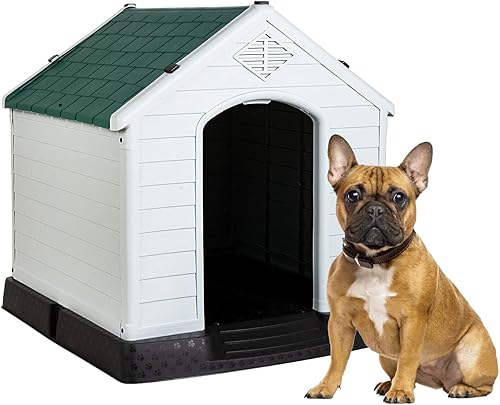 BestPet Casa para perros grande de 32 pulgadas con aislamiento, de plástico duradero, para perros pequeños, medianos y grandes, para interiores y