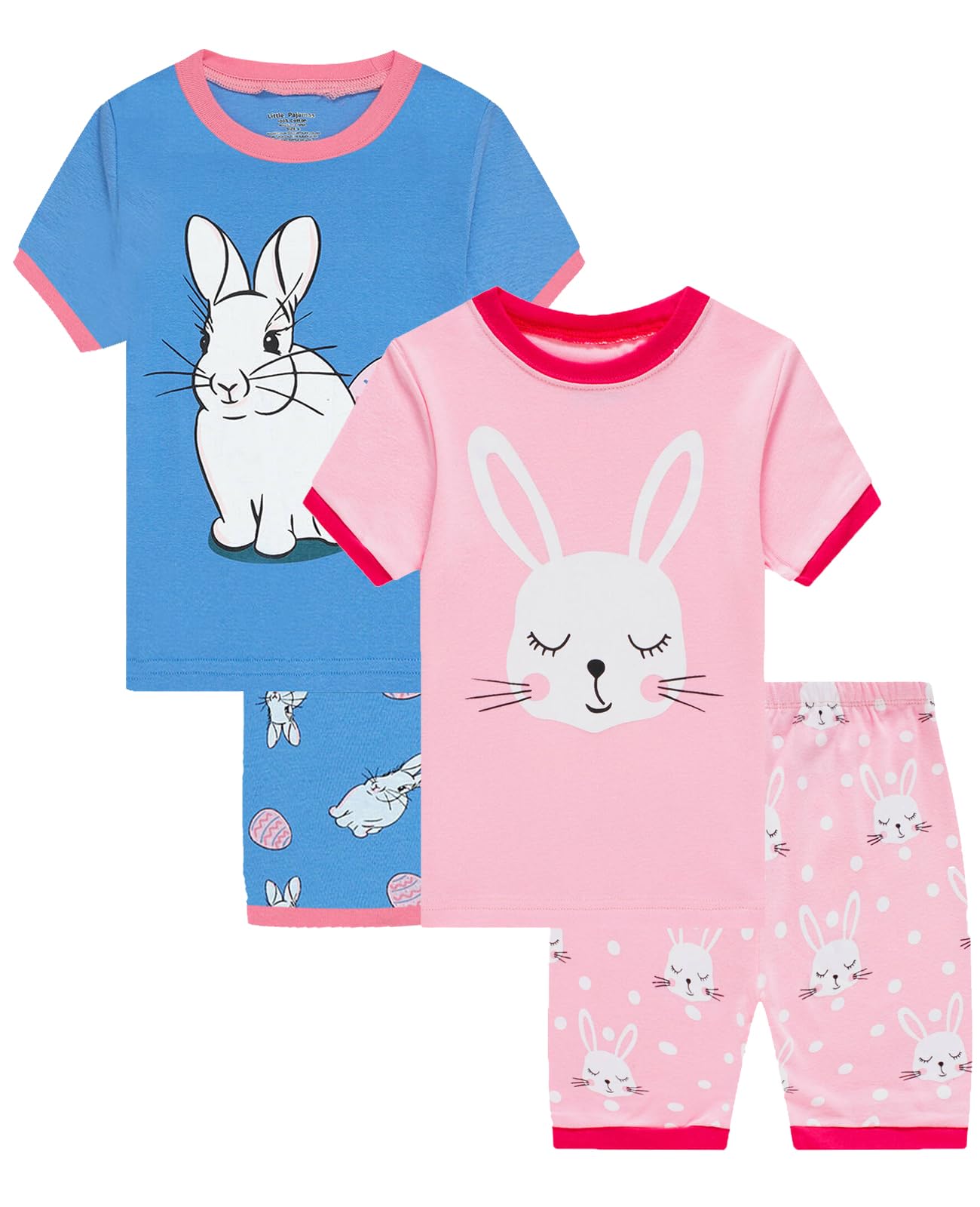 Dolphin&Fish Little Girls Cotton Short Pajamas Summer Kids Clothes Toddler Toddler Pjs Sets