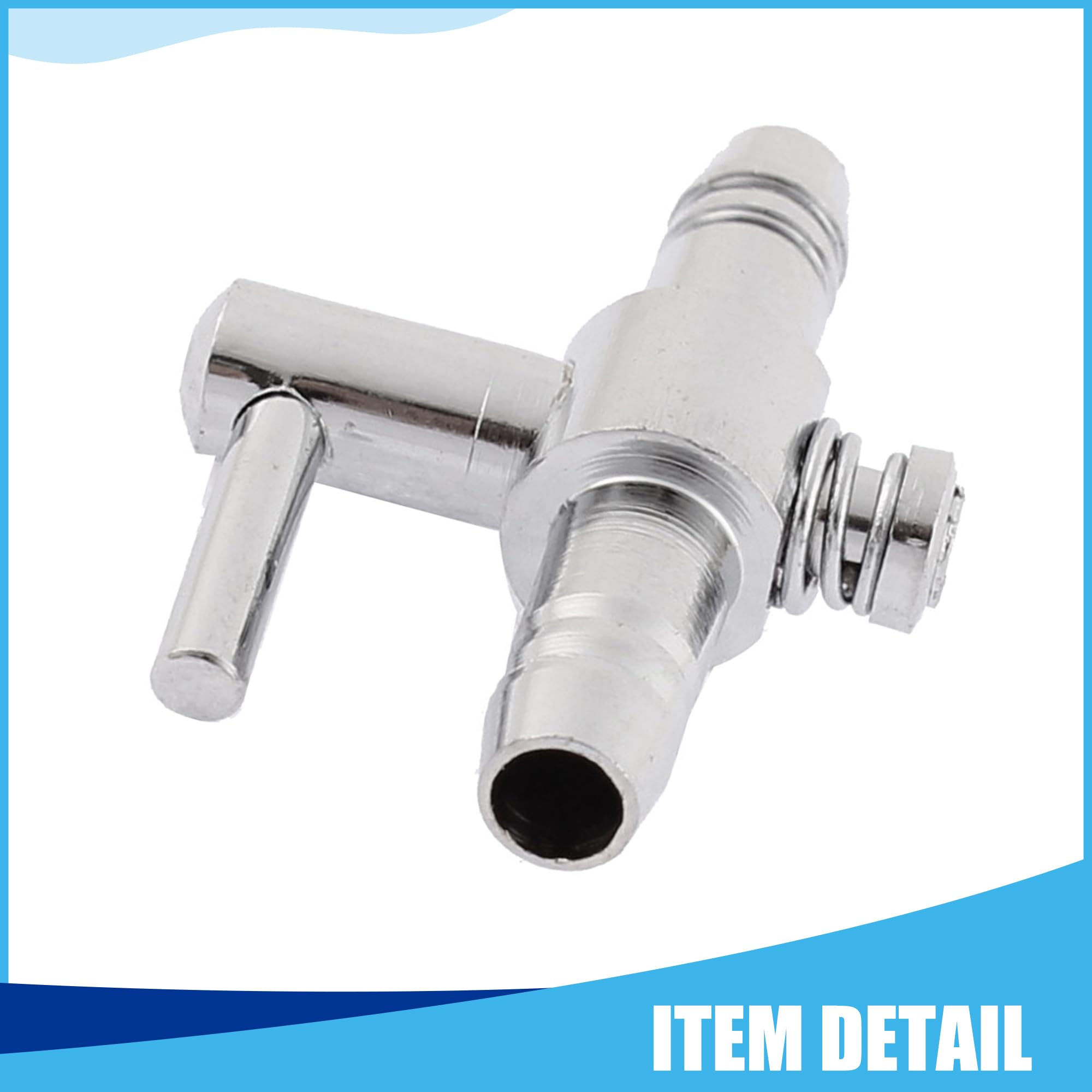 CAPASTEC Air Pump Control Valve, Single Way Air Valve Distributor for Aquarium Pump 1.2x 0.8x 0.3 Inch (Silver Tone 2pcs) - Image 4