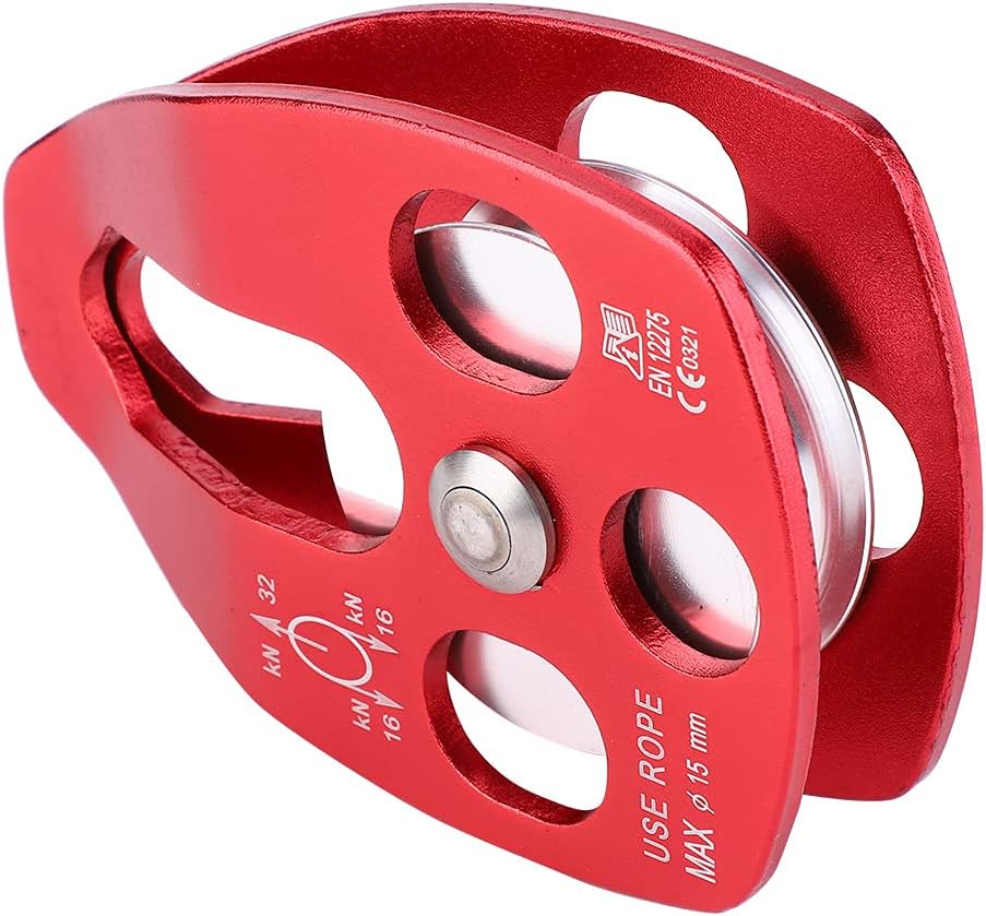 Side Plate Climbing Pulley, High Strength Pulley, Portable Aviation Aluminum Side for Hauling and Rigging