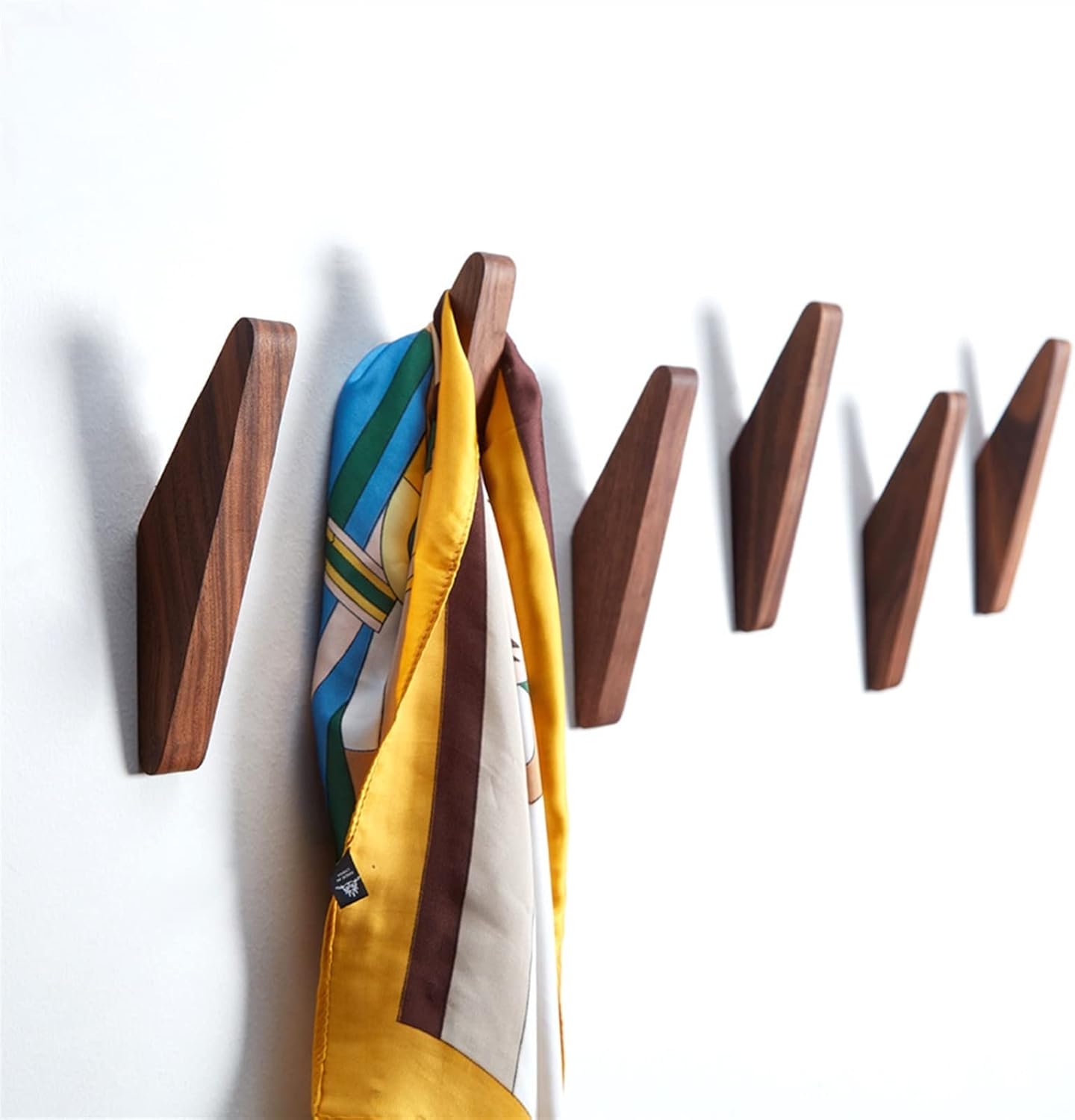 Coat Hooks Wall Art Clothes Coat Hooks Wood Clothes Hanger Wall Mounted Coat Hook Decorative Key Holder Hat Scarf Handbag Storage Hanger Bathroom Rack Decorative Hooks Modern Hooks (Color : 1)