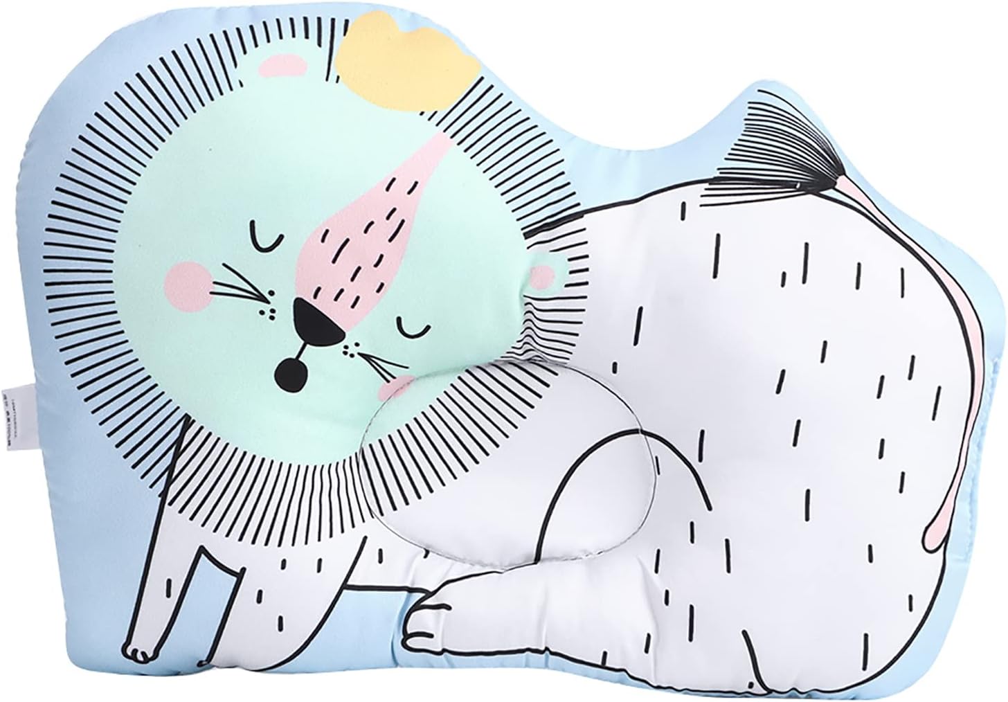 Baby Pillow for Sleeping,Infant Head Shaping Pillow Prevent Flat Head Syndrome Memory Foam Newborn Cartoon Lion Nursery Pillow : Baby