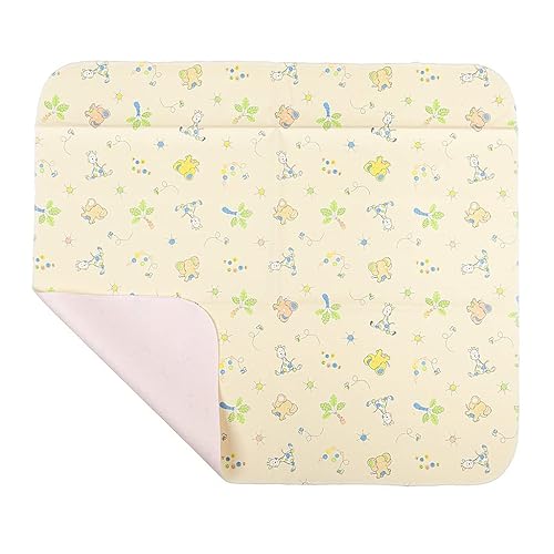 Miniatura 1 de ReUseLife - Cambiador de pañales de franela de algodón impermeable grande, 31.5 x 26.5 pulgadas (elefantes amarillos)
