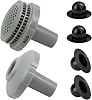 COLEESON Pool Water Jet Connector Kit, 25022E Swimming Pool Nozzle Hose Connection with Outlet Strainer Grid, Inlet Nozzle and Hole Plug with 1.25 Inch Fittings, Pool Accessories A