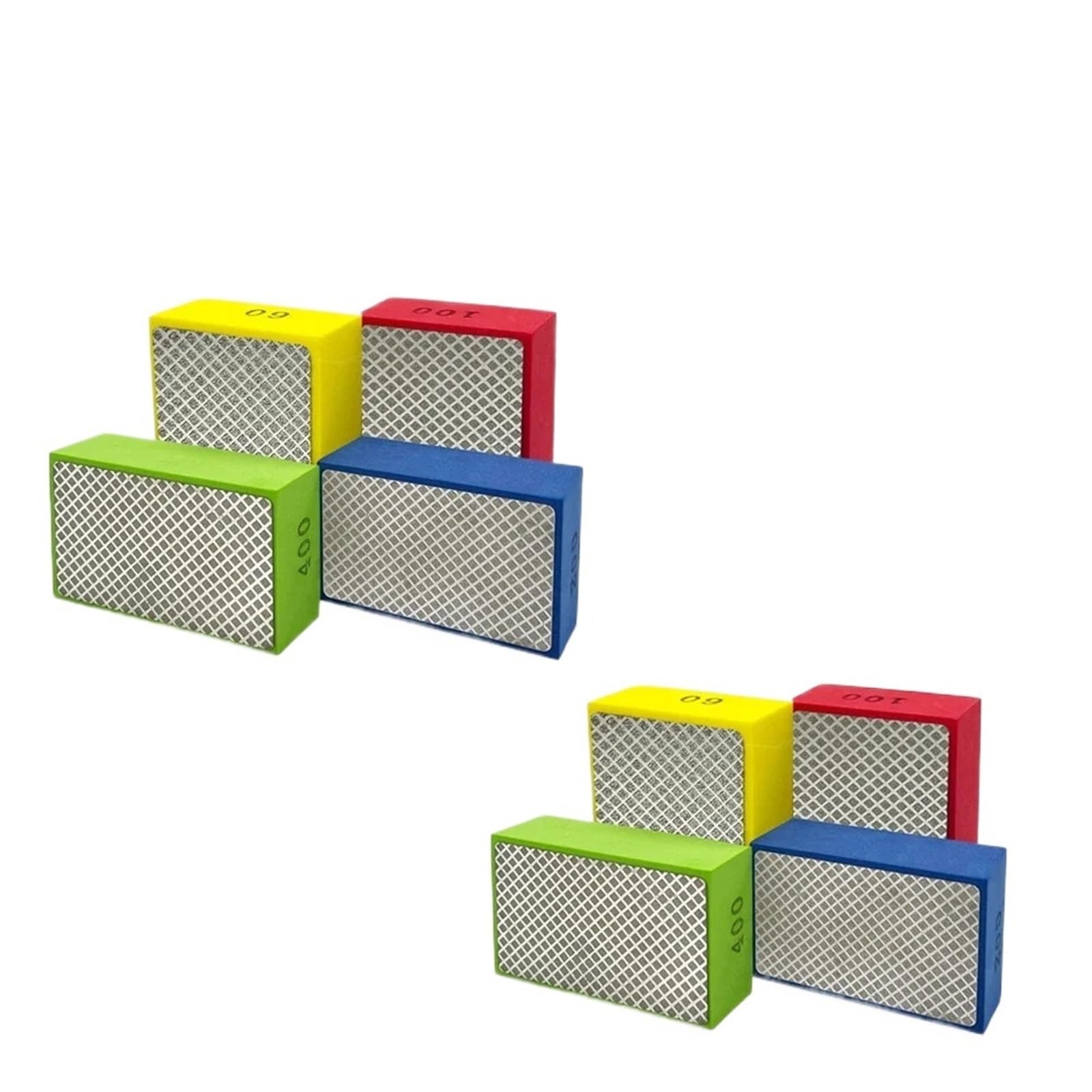 1-8Pcs Diamond Hand Polishing Pads Tile Glass Abrasive Grinding Block Pad Stone Marble Sanding Disc(Mix 8Pcs)