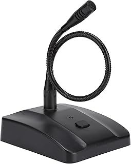 Microphone, Adjustable Gooseneck Heart Shape Directivity Capacitive Microphone, with Machanical Self Locking Function for Conferencing, Games, Chat, Speech