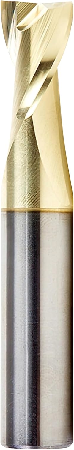 Amana Tool CNC Solid Carbide Up-Spiral Router Bit for Composite, Fiberglass, Phenolic, ZrN Coated, 46047, 1/2 Dia x 3/4 x 1/2 Shank x 3 Inch Long