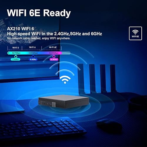 Miniatura 4 de Dell Mini PC con Windows 10 Pro, OptiPlex 7040 Mini computadoras, i7 6700T, 32 GB Ram 1TB M.2 NVMe M.2 SSD Micro PC, AX210 WiFi 6E integrado,
