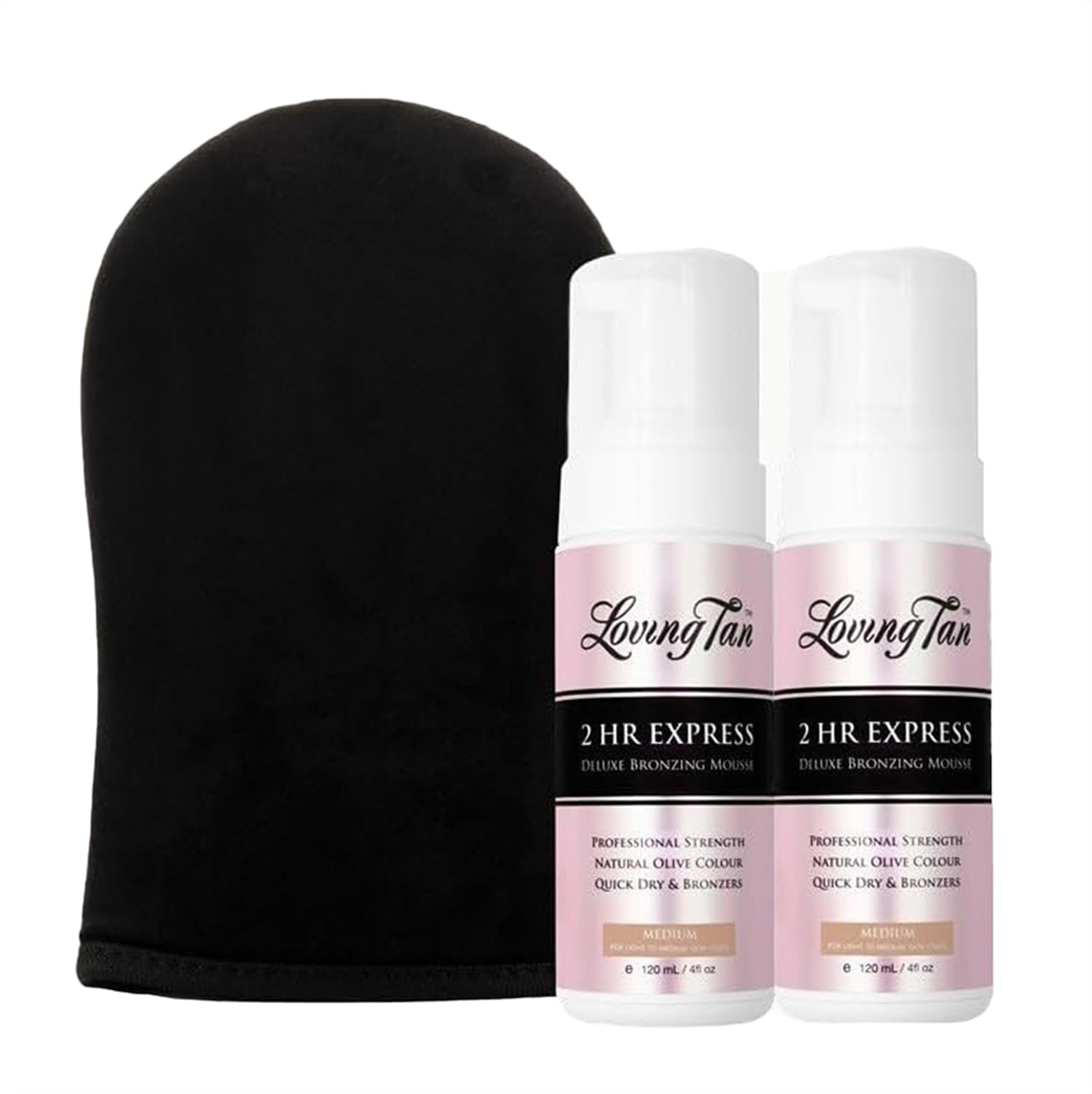 melanotan express Loving Tan 2 HR Mousse, Medium (2 Pack) + Mitt Melanotan I (MT-I) – Sunless