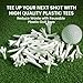 GKandi Golf Tees 5 Prong Design Plastic Short Golf Tees 1 1/2 Inch Bulk for Women Men Ladies Clubs Golf Balls 50/100 Count White Blue (White, 100pcs)