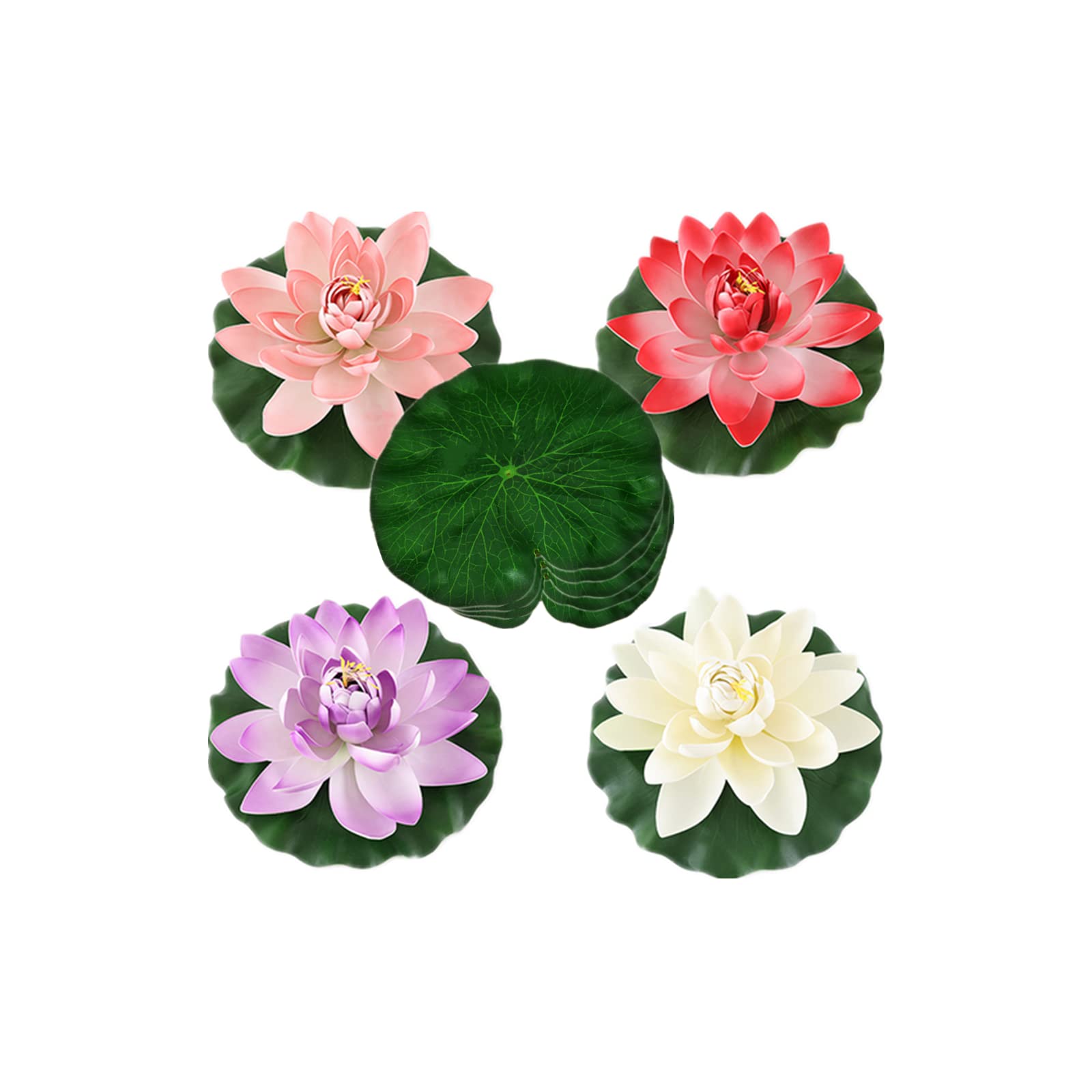 Buy Rikyo 9 Set 7" Lotus Flowers Floating Foam Flowers and Lily Pads