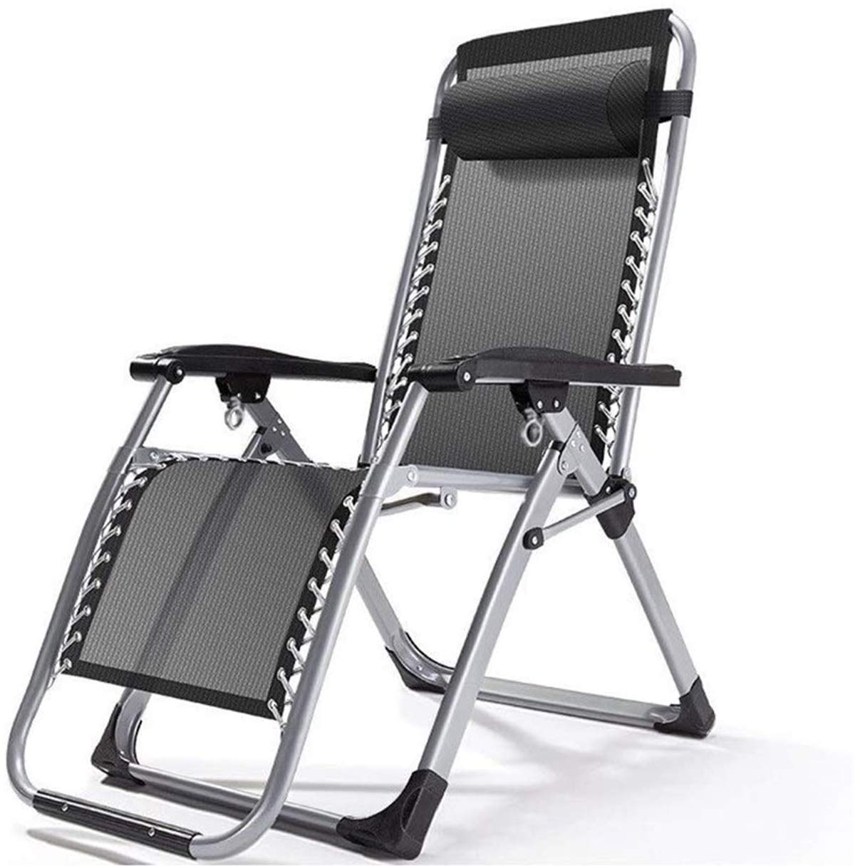 Chaise longue d'extérieur pour terrasse et plage, lit de camp pliant portable