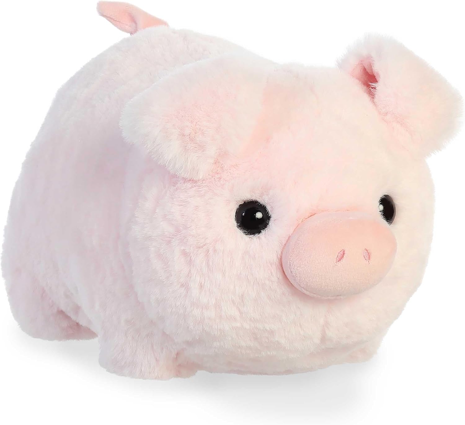 Aurora® Adorable Spudsters™ Cutie Pig Stuffed Animal - Round Shape Makes for Comforting Cuddles - Perfect for Kids All Ages and Animal Loving Adults - Pink 10.5 Inches