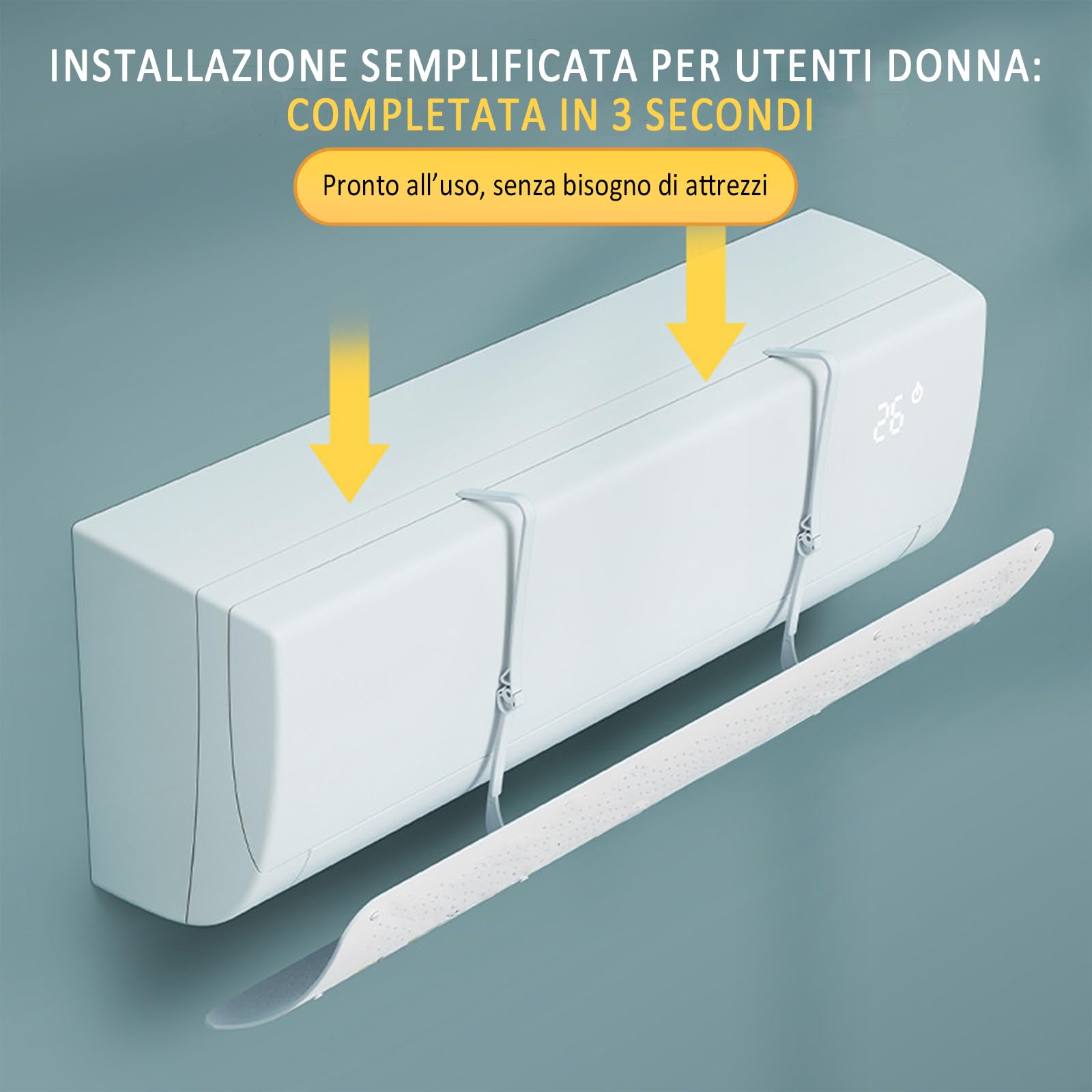 Deflettore Per Condizionatore Universale - Regolabile, In PVC, Per Evitare Aria Diretta Su Anziani E Bambini