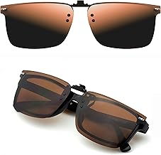 CREYESTAL Polarized Sunglasses Clip, Eyeglass Clip, Ultralight Lift Over-Glasses, Men, Women, 100% Anti UV, CE Certified