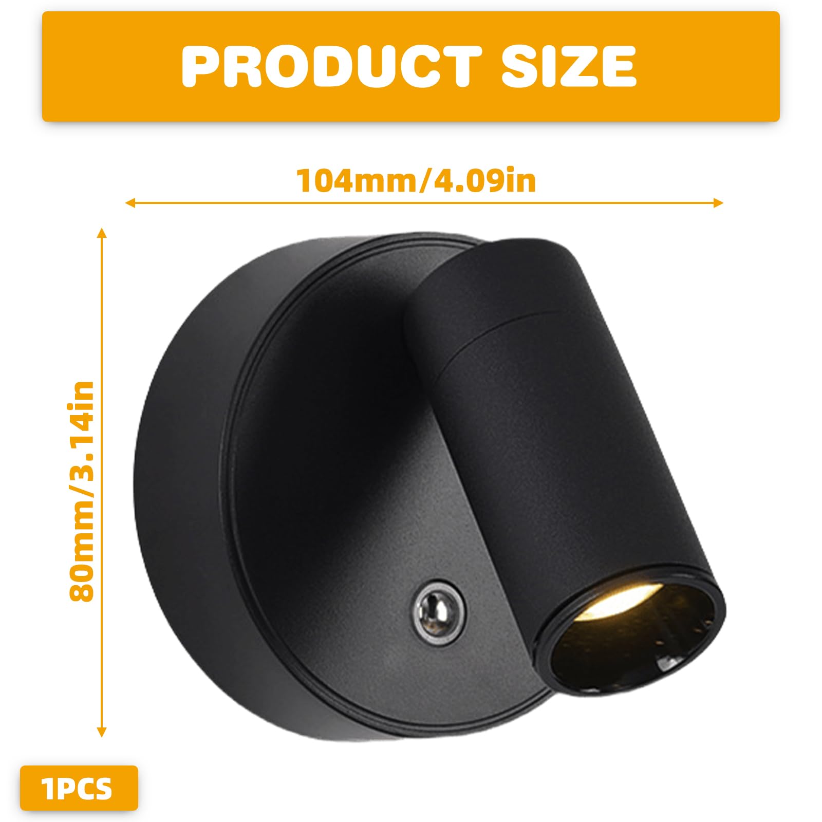 Foco LED con mando a distancia, lámpara de pared recargable USB, 3 temperaturas de color, regulable, inalámbrica, temporización, para plantas artísticas