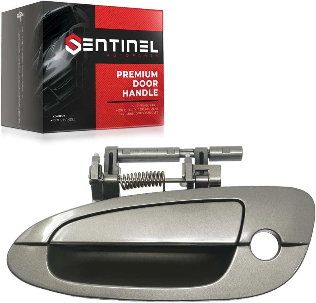 Outside Exterior Door Handle Front Left Driver Side KY2 Polished Pewter Metallic Compatible with 2002-2006 Nissan Altima Replaces # NI1310123, 80607-8J009