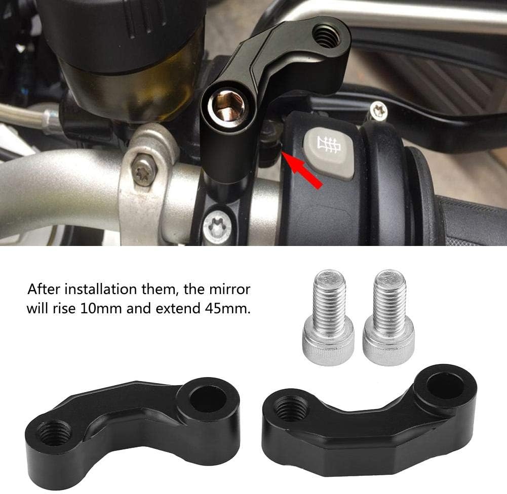 Motorcycle Mirrors Riser Extension Adapter,Keenso Mirrors Riser Extension Brackets for R1200GS LC/ADV 13-18 R nineT/R1200R