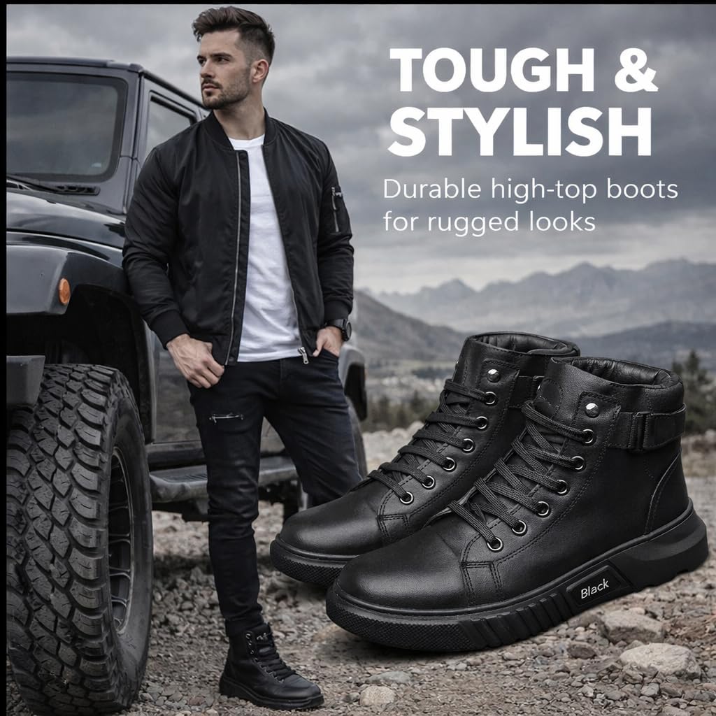 Genuine Leather Orthopedic Boots, Genuine Leather Orthopedic Walking Boots, Waterproof & Non-Slip, with Cushioned Insoles - Image 3