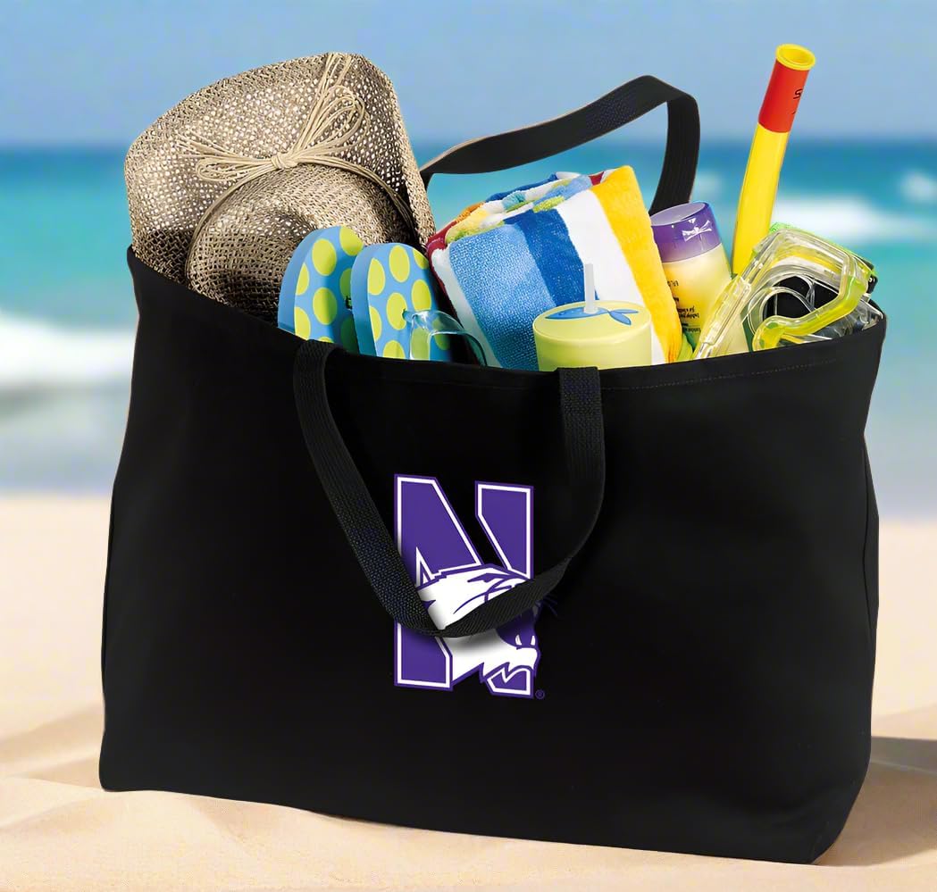 Broad Bay Jumbo Northwestern Tote Bag or Large Canvas Northwestern University Shopping Bag