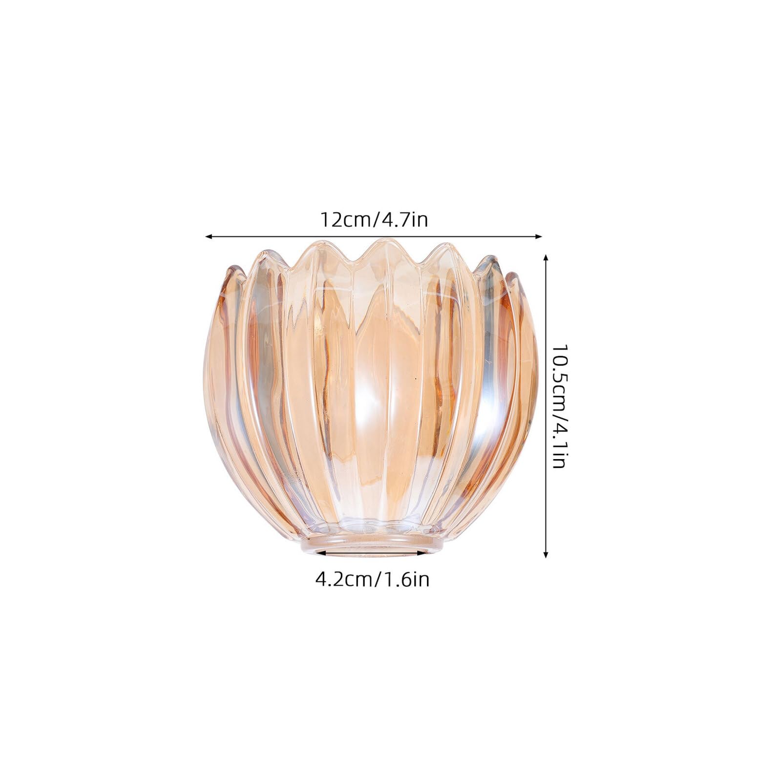 Toyvian Abat-jour en Verre Tulipe 2 Pièces, Remplacement pour Lustre et Lampe sur Pied, Installation Facile, Éclairage D’ambiance, Chambre