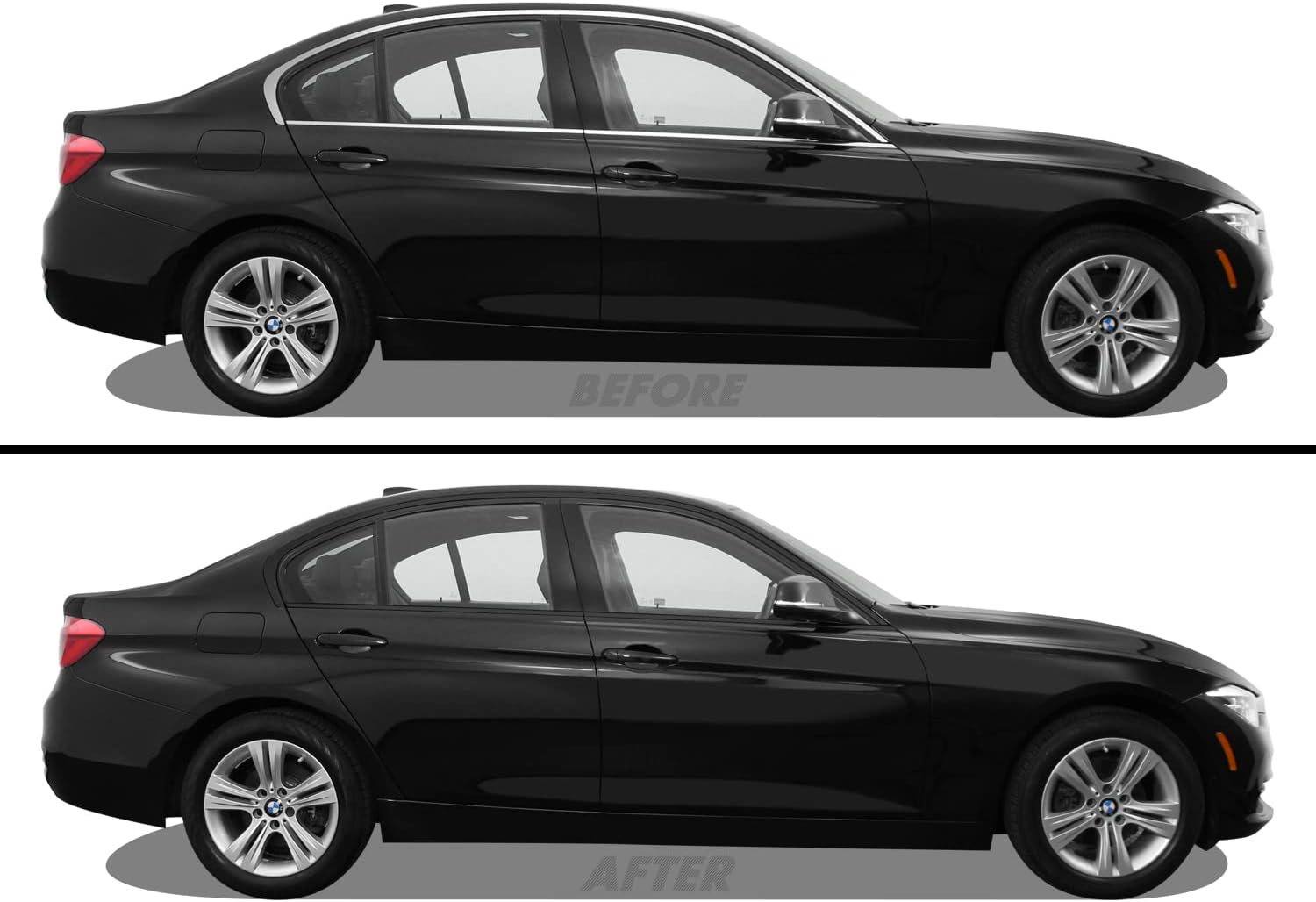 SlickMod Chrome Delete Blackout Vinyl Overlay for 2012-2018 BMW 3 Series F30 Window Trim (Gloss Black)