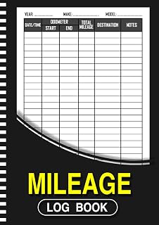 MILEAGE LOG BOOK: Easy-to-Use Odometer Tracker for Business & Personal Use | IRS-Compliant Record Keeper (A5, 105 Pages)