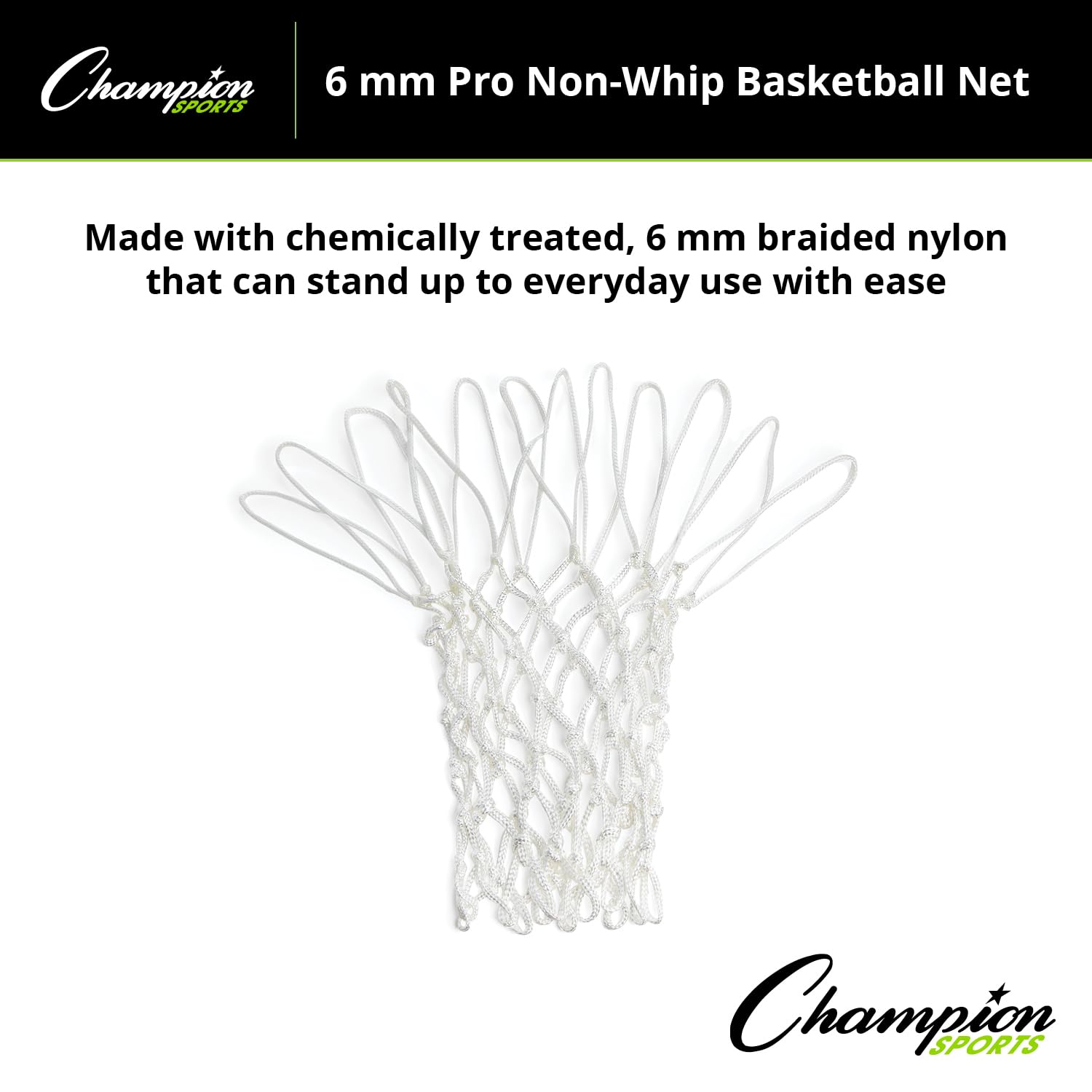 Champion Sports Basketballnetze, ohne Peitschen, Weiß – mehrere Stile