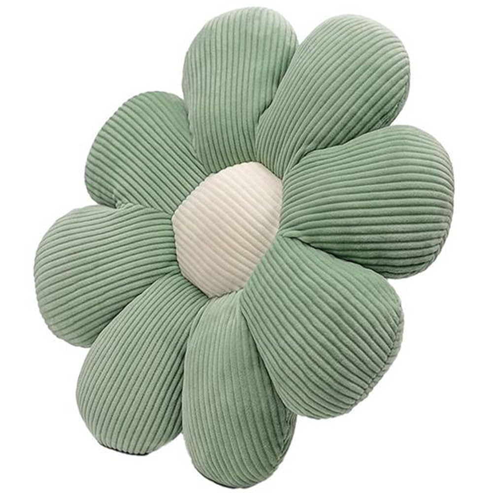 CTRLZS Flower Cushions,50cm Flower Shaped Pillow,Flower Floor Cushion Seat Cushion,Soft Petal Cushion for Home Sofa Car Green