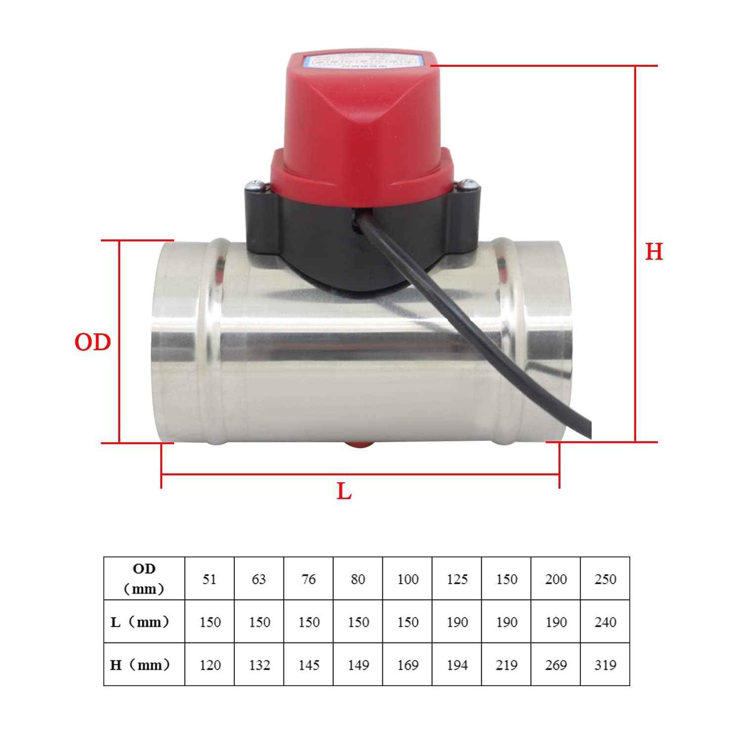Serranda aria motorizzata 220v remote control serranda di taratura aria condotto ventilazione condizionatore elettrica non ritorno clima