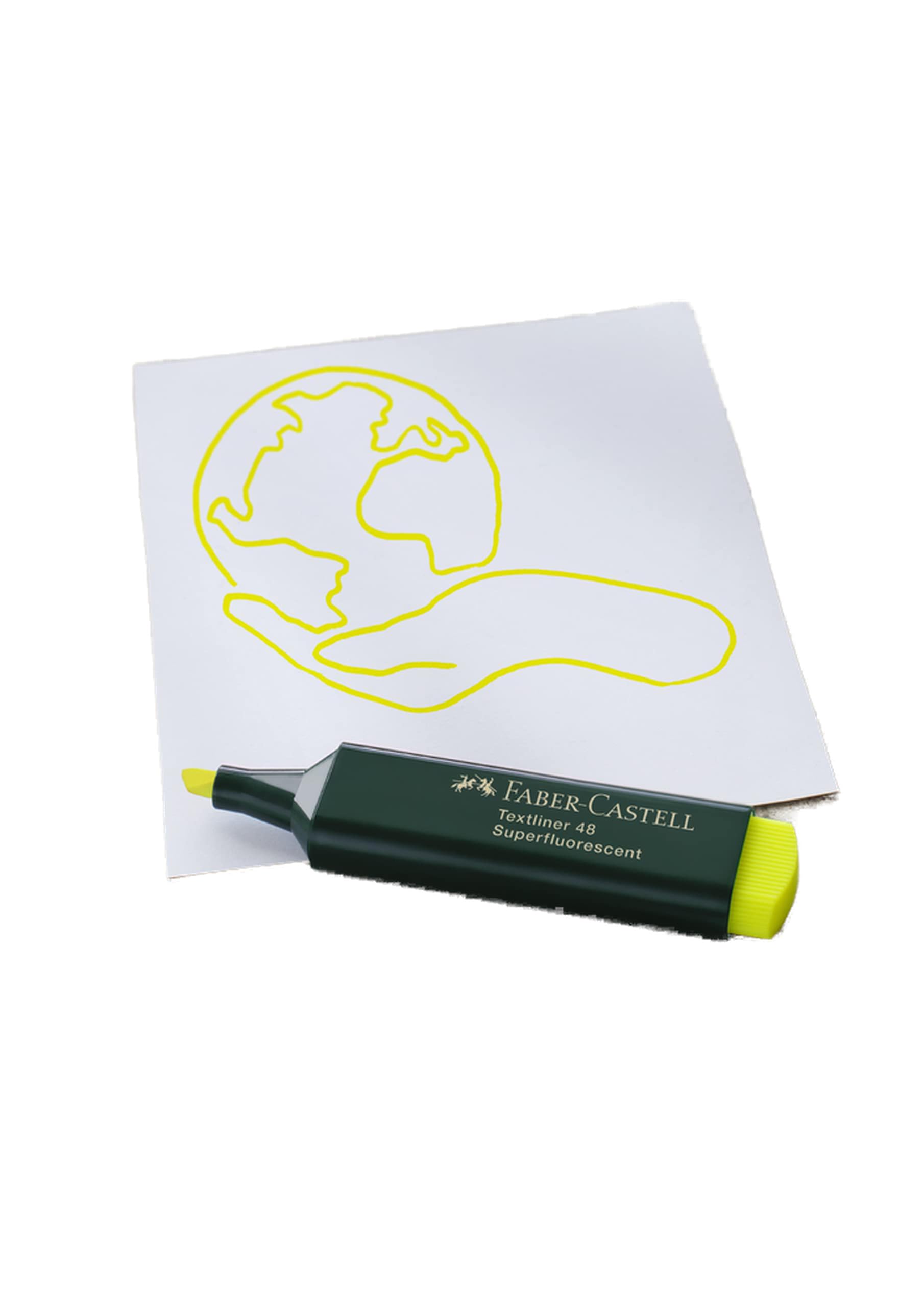 Faber-Castell 154807 -10 x marcadores fluorescente Texliner 48, color amarillo