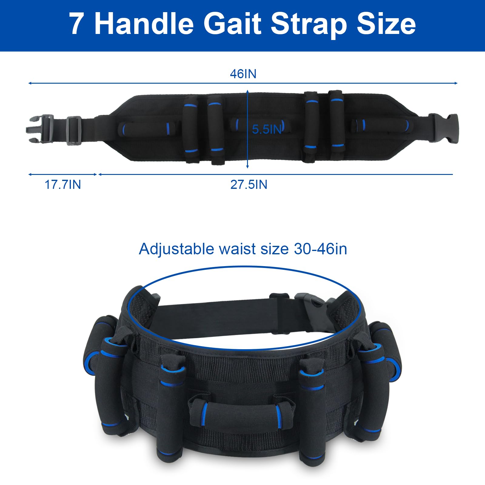 Transfer Belt for Seniors, Safety Walking Support with Quick Release Buckle — Amazon image 3