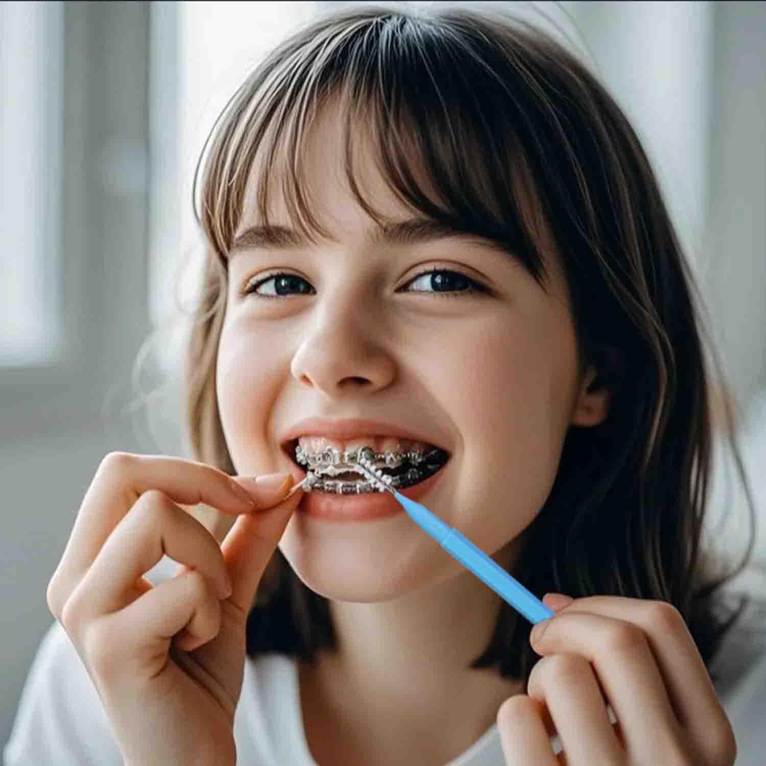 100 cepillos interdentales, herramientas de limpieza dental, palillos de dientes para higiene bucal