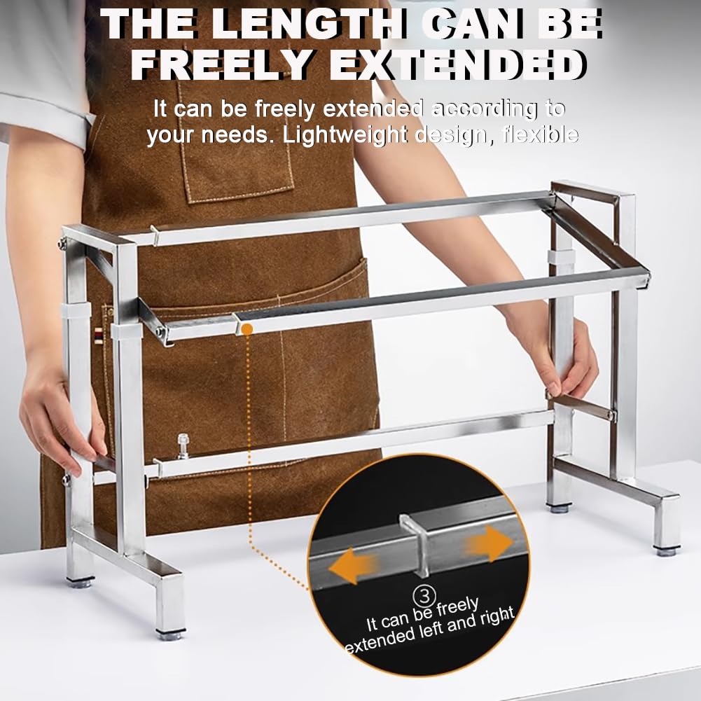 Especiero De Acero Inoxidable De 2 Niveles, con Tapa Y Cuchara, Dispensador De Especias Elevado Y Organizador Extraíble para Restaurantes.,D