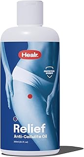 Healr Relief Anti Cellulite Oil - Ideal Anti Cellulite Massager Body Oil - Effective Cellulite Treatment Skin Oil with Sesame Oil for Skin & Grapeseed Oil, Alternative to Anti Cellulite Cream, 250ml