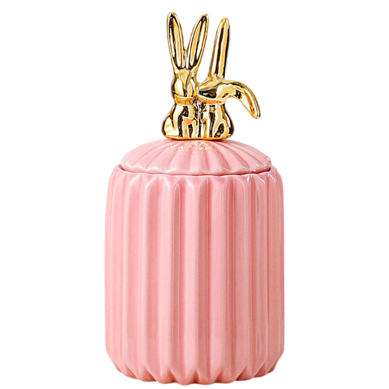 Urn, Beautiful Tiny Keepsake Urns - Suitable for Cemetery Burial or Niche(2 Rabbit)