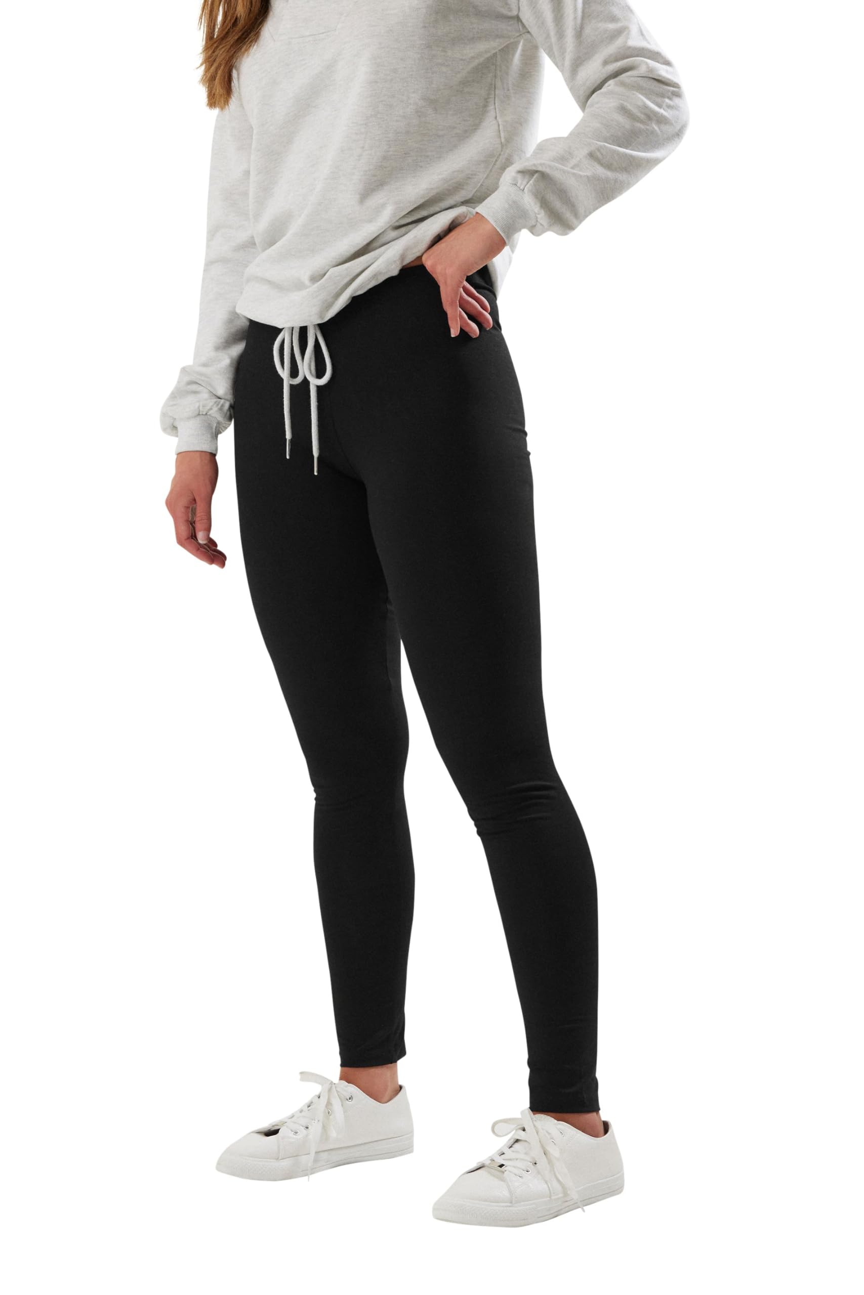 Long Tall Sally - LTS Made for Good Tall Stretch Cotton Leggings - Women's Black