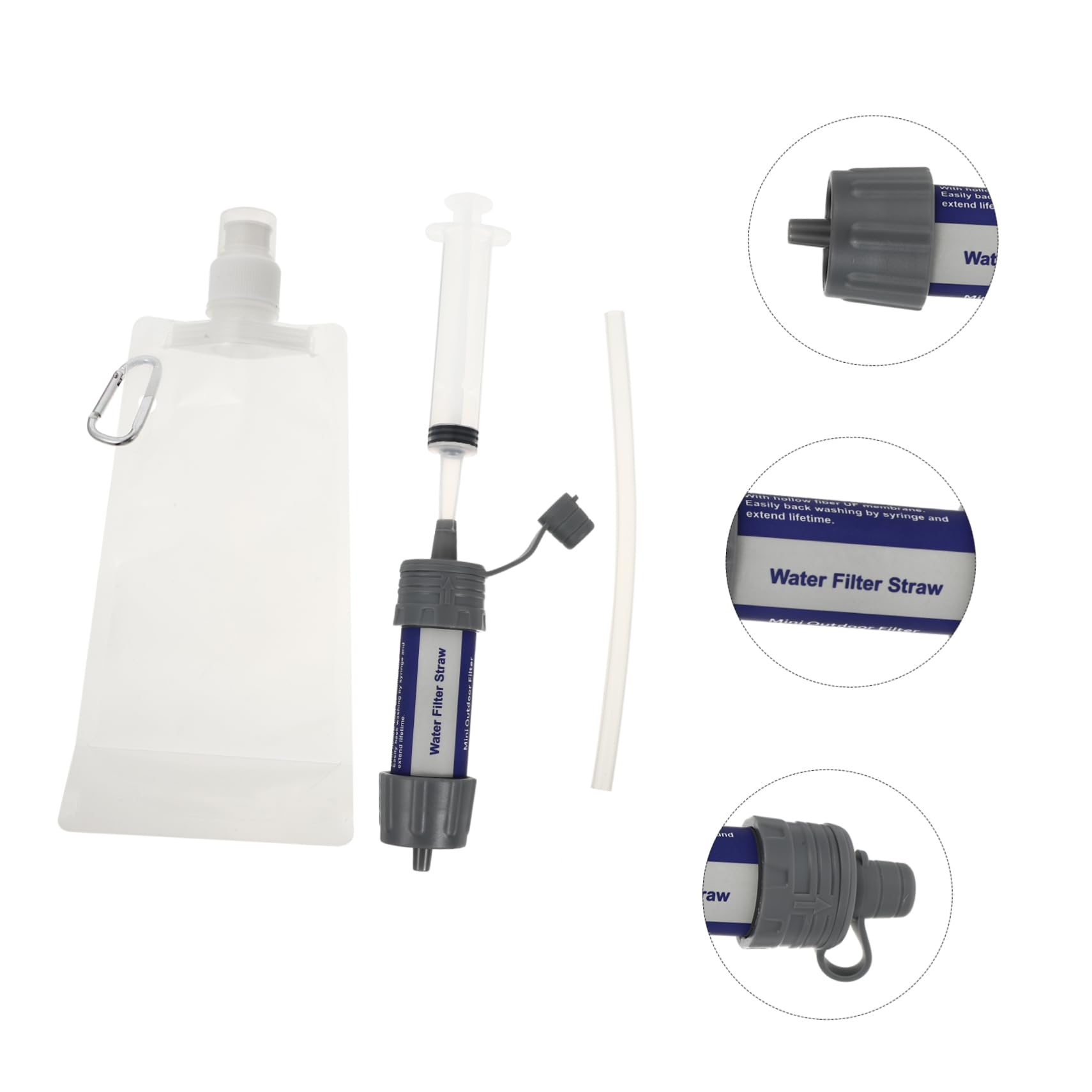 SUPVOX purificador Directo de Agua Potable contenedor de Agua Dispositivo de purificación de Agua dispensador Limpiador de Agua Conveniente Filtro de Agua de Abdominales Grey