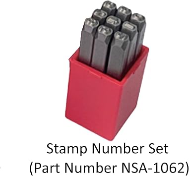 9 Piece Steel Number Stamp Set 1" - "9" Sumake NSA-1-062.